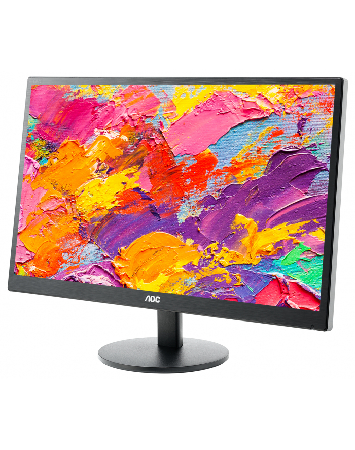 AOC Monitor LED M2470SWH, 23.6'' MVA FHD, 1ms, D-Sub, 2xHDMI, Czarny główny