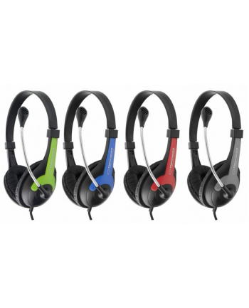 ESPERANZA Słuchawki Stereo z Mikrofonem i Regulacją Głośności EH158G