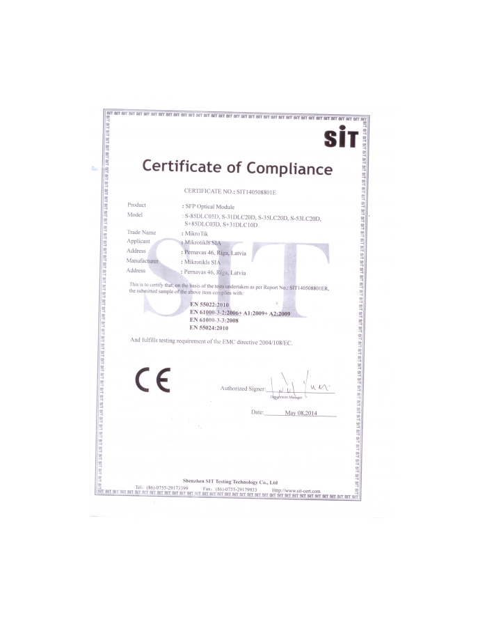 MikroTik S+31DLC10D SFP+ 10G SM 10km 1310nm LC główny