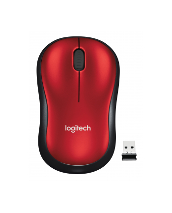 MYSZ LOGITECH M185 WIRELESS RED - CZERWONA