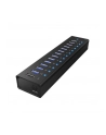 RaidSonic Icy Box Hub 10x USB 3.0 z portem ładującym USB, Czarny - nr 14