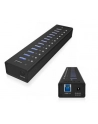 RaidSonic Icy Box Hub 10x USB 3.0 z portem ładującym USB, Czarny - nr 1