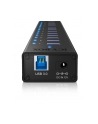RaidSonic Icy Box Hub 10x USB 3.0 z portem ładującym USB, Czarny - nr 27