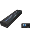 RaidSonic Icy Box Hub 10x USB 3.0 z portem ładującym USB, Czarny - nr 49