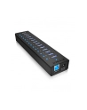 RaidSonic Icy Box Hub 10x USB 3.0 z portem ładującym USB, Czarny - nr 4