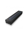 RaidSonic Icy Box Hub 10x USB 3.0 z portem ładującym USB, Czarny - nr 6