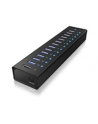 RaidSonic Icy Box Hub 10x USB 3.0 z portem ładującym USB, Czarny - nr 8