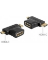 Delock Adapter HDMI (F) -> HDMI-C mini (M) + HDMI-D micro (M) - nr 13