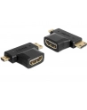 Delock Adapter HDMI (F) -> HDMI-C mini (M) + HDMI-D micro (M) - nr 2
