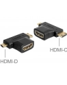 Delock Adapter HDMI (F) -> HDMI-C mini (M) + HDMI-D micro (M) - nr 4