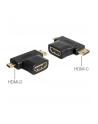 Delock Adapter HDMI (F) -> HDMI-C mini (M) + HDMI-D micro (M) - nr 9