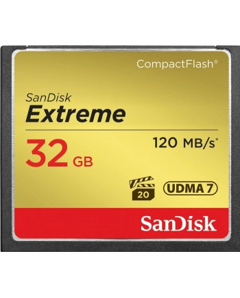 SANDISK COMPACT FLASH EXTREME 32GB 120 MB/s nr 1