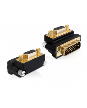 Delock adapter VGA(F)-> DVI(M) 24+5pin kątowy 270°