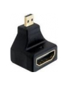 Delock adapter HDMI-D micro (M) 19pin -> HDMI (F) kątowy - nr 15