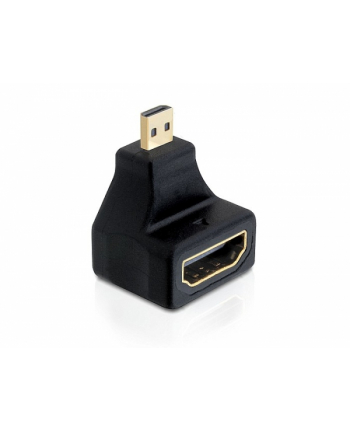 Delock adapter HDMI-D micro (M) 19pin -> HDMI (F) kątowy nr 2