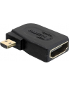 Delock Adapter HDMI-D micro (M) > HDMI (F) kątowy - nr 8