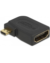 Delock Adapter HDMI-D micro (M) > HDMI (F) kątowy - nr 9