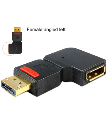 Delock adapter Displayport 1.1 (M) > Displayport (F) kątowy nr 1