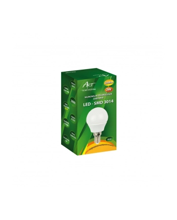 ART Żarówka bańka, mleczna LED E14, 3W, 24xSMD3014, AC230V, 200lm, WW nr 1