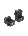 Delock Adapter HDMI-A (F) -> HDMI-A (F) kątowy 90° - nr 12
