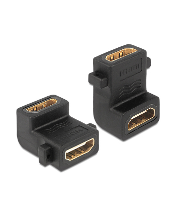 Delock Adapter HDMI-A (F) -> HDMI-A (F) kątowy 90°