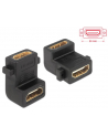 Delock Adapter HDMI-A (F) -> HDMI-A (F) kątowy 90° - nr 2