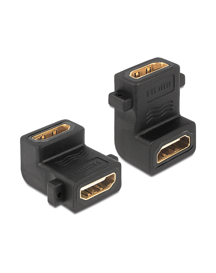 Delock Adapter HDMI-A (F) -> HDMI-A (F) kątowy 90° główny