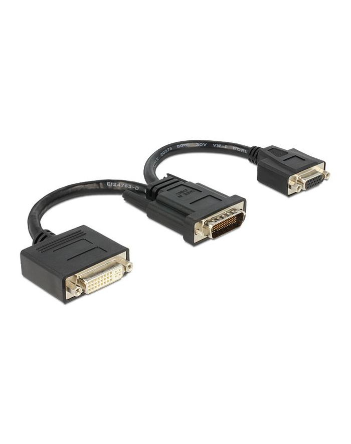 Delock adapter DMS-59 (M) > DVI 24+5 (F) + VGA (F) 20 cm główny