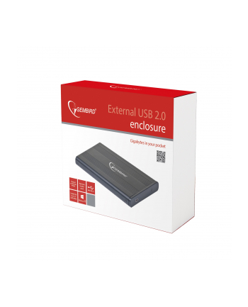 GEMBIRD OBUDOWA 2.5  NA DYSK SATA USB 2.0 CZARNA ALUMINIUM EE2-U2S-5