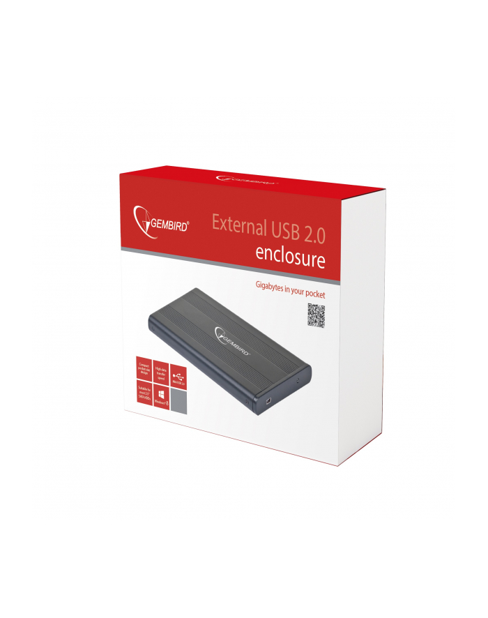 GEMBIRD OBUDOWA 2.5  NA DYSK SATA USB 2.0 CZARNA ALUMINIUM EE2-U2S-5 główny