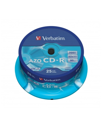 CD-R VERBATIM AZO 700MB 52X CRYSTAL SPINDLE 25SZT nr 1
