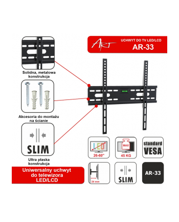 UCHWYT DO LCD/LED 23-55  ART AR-33