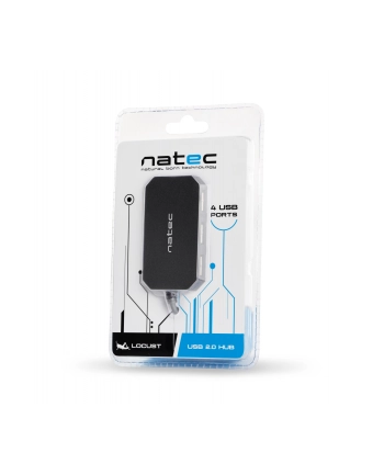 HUB USB NATEC 4-PORT LOCUST USB 2.0 BLACK nr 2