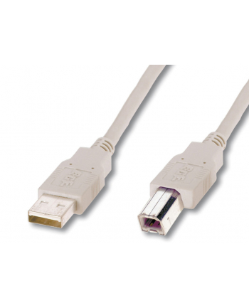 Kabel drukarkowy USB ASSMANN 2.0 A/M - USB B /M 5 m beżowy