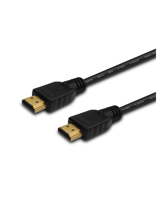 Kabel HDMI CL-37 SAVIO 1m, czarny, złote końcówki, v1.4 główny