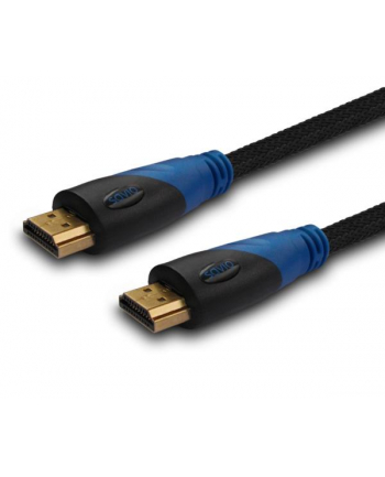 Kabel HDMI SAVIO CL-49 5m, oplot nylonowy, złote końcówki