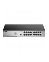 D-LINK DGS-1016D, 16-port UTP 10/100/1000Mbps Auto-sensing, Stand-alone, Unmanaged, 11-inch desktop & rack-mount, 1U, D-link Green technology, EEE+ mode DIP switch, + Rackmount Brackets, Metal case with internal power supply - nr 18