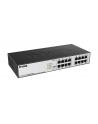 D-LINK DGS-1016D, 16-port UTP 10/100/1000Mbps Auto-sensing, Stand-alone, Unmanaged, 11-inch desktop & rack-mount, 1U, D-link Green technology, EEE+ mode DIP switch, + Rackmount Brackets, Metal case with internal power supply - nr 30