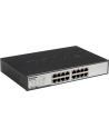 D-LINK DGS-1016D, 16-port UTP 10/100/1000Mbps Auto-sensing, Stand-alone, Unmanaged, 11-inch desktop & rack-mount, 1U, D-link Green technology, EEE+ mode DIP switch, + Rackmount Brackets, Metal case with internal power supply - nr 49