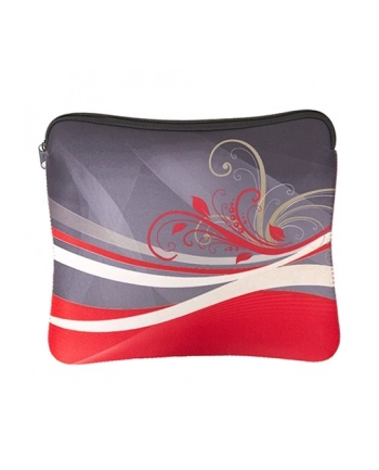 GOCLEVER NEO Shaped Sleeve for 10'' Tablet/ Red/Grey/ with Zipper, High Quality Neoprene/ Packed in Transparent Bag with a Hanger nr 1