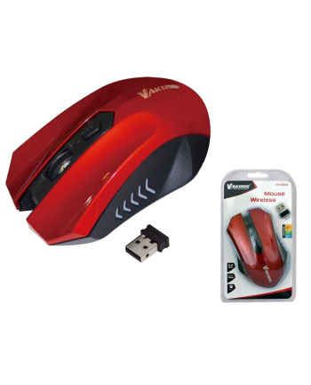 VAKOSS Bezprzewodowa Mysz Optyczna TM-658UR 4D,800/1200/1600DPI,2.4GHz, czerwona