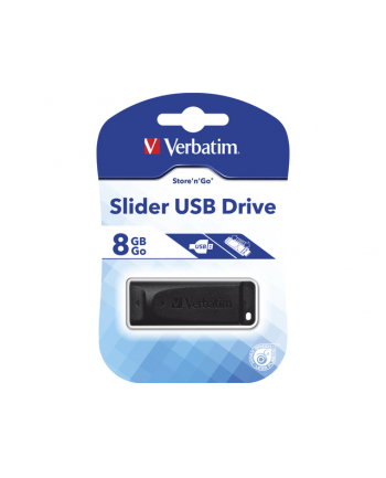 Flashdrive Verbatim Slider 8GB, czarny