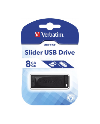 Flashdrive Verbatim Slider 8GB, czarny