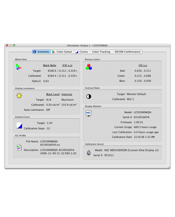 NEC 100013825 Oprogramowanie kalibrujące - SpectraView II USB