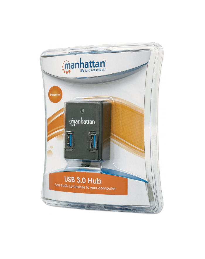 Manhattan Hub SuperSpeed USB 3.0, 4 portowy główny