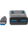 Manhattan Hub SuperSpeed USB 3.0, 4 portowy, z zasilaczem - nr 39