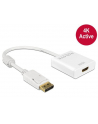 Delock Adapter Displayport 1.2 męski > HDMI żeński 4K aktywne biały - nr 1