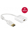 Delock Adapter Displayport 1.2 męski > HDMI żeński 4K aktywne biały - nr 2