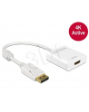 Delock Adapter Displayport 1.2 męski > HDMI żeński 4K aktywne biały - nr 4