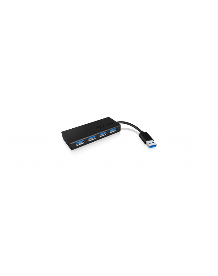 RaidSonic Icy Box 4x Port USB 3.0 Hub, Czarny główny